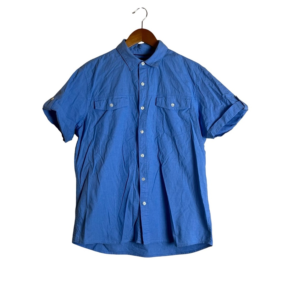 APT. 9 premier flex slim fit blue button down shirt‎